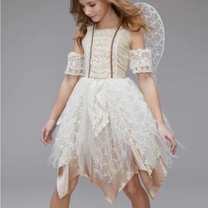 VGUC CHASING FIREFLIES VINTAGE BOHO FAIRY Cream Pink Costume Dress Girls Size 10